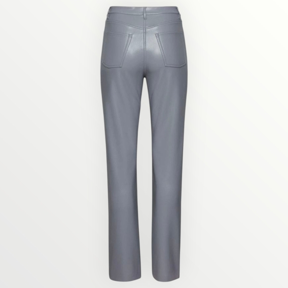 NWOT - Aritzia Wilfred Melina Vegan Leather Pants - Ardoise - Size 6 - Picture 7 of 16